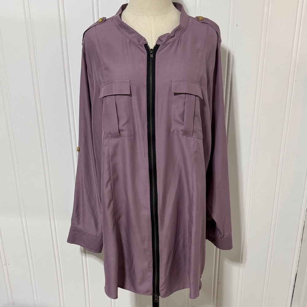 Soft Surroundings zip down blouse NEW size 3X